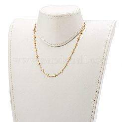 Colliers à maillons croisés en acier inoxydable 304&nbsp;NJEW-JN03391