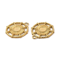 Placcatura ionica (ip) 304 impostazioni cabochon pendente in acciaio inossidabile&nbsp;STAS-A070-20G