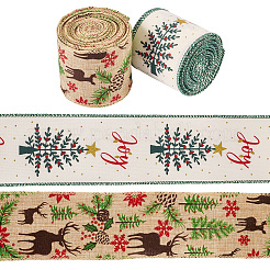 10 Yards 2 Farben Weihnachtsthema Juteschnur&nbsp;OCOR-TA0002-09B
