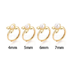 Bagues réglables en laiton avec motif de fleurs&nbsp;LS-KK-T079-20G