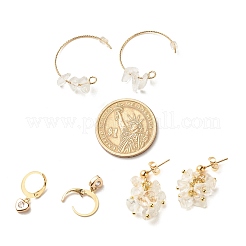 3 paio di orecchini pendenti con borchie e orecchini a leva con cristalli di quarzo naturale a 3 paia di stile&nbsp;EJEW-JE04895-03