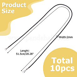 10 Stück Halsketten aus PU-Leder&nbsp;NJEW-HS0001-07C