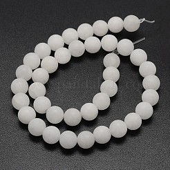 Natürliche weiße Jade perlen Stränge&nbsp;X-G-D671-8mm