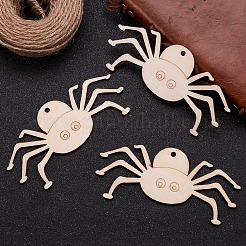 Adornos de recortes de madera en blanco de Halloween con forma de araña&nbsp;WOOD-L010-02