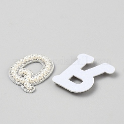 26 Stück Aufnäher aus Kunstperlen aus Kunststoff und Polyesterstoff zum Aufbügeln/Aufnähen&nbsp;DIY-WH0740-36