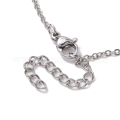 Chaînes et colliers en acier inoxydable 304 anti-ternissement&nbsp;NJEW-JN04714-01