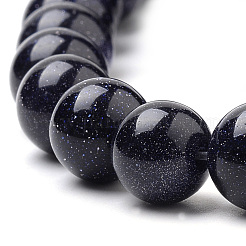 Sintetici blu Goldstone fili di perline&nbsp;G-S259-41-6mm