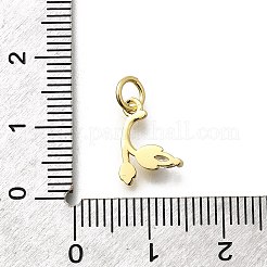 Breloques en laiton avec zircone cubique de micro pave&nbsp;KK-P295-09G