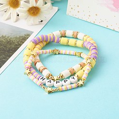 Ensembles de bracelets extensibles en perles d'argile polymère faites à la main&nbsp;BJEW-JB06353-03