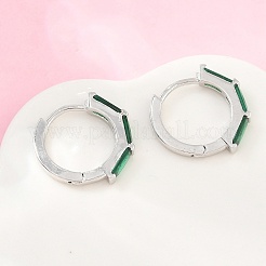 Créoles en laiton avec zircone cubique de micro pave&nbsp;KK-CBA8324-12P-02