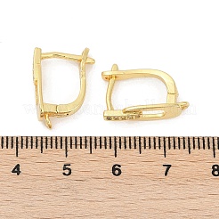 Boucles d'oreilles ovales creuses en laiton plaqué&nbsp;LS-KK-E084-63G