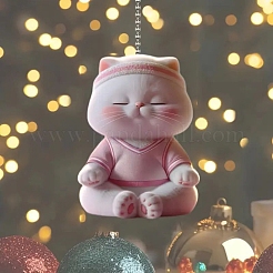 Adornos colgantes con forma de gato de acrílico&nbsp;PW-WG53CC4-01