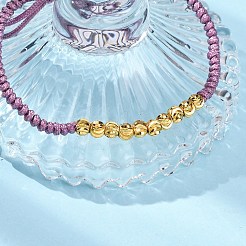 Pulseras de cuentas trenzadas con cordón de poliéster para mujer&nbsp;BJEW-L698-01G-01
