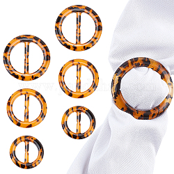 Ahandmaker 30 pieza bufandas de resina hebilla, clips de camiseta de moda, Clips de anillo de bufanda de seda de círculo redondo para bufandas de ropa camisetas (3.6 cm, 4.2 cm, 5 cm