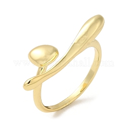 Латунные открытые кольца манжеты, для женщин, реальный 18k позолоченный, 2~11 мм, внутренний диаметр: 19 мм