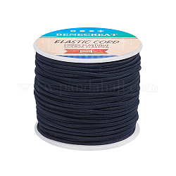 Benecreat 2mm 55 yarde cavo elastico perline filo elastico tessuto cavo per creazione di gioielli artigianali (blu scuro)