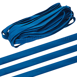 Rubans de satin polyester 6m, pour les remplacements de fermeture éclair de robe en sangle, bleu marine, 5/8~5/8 pouce (15~17 mm), environ 6.56 yards (6 m)/rouleau