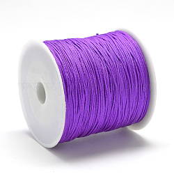 Hilo de nylon, cuerda de anudar chino, púrpura, 0.8mm, alrededor de 109.36 yarda (100 m) / rollo