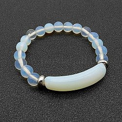 Bracelets extensibles en perles d'opalite pour femmes et hommes, périmètre: 7-7/8 pouce (20 cm)