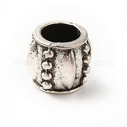 Perline foro grande in lega sitle tibetano, perline con foro grande, rondelle, argento antico, 9.5x8mm, Foro: 5 mm, circa 387pcs/500g