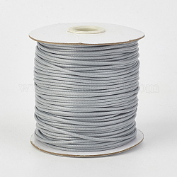 Cordón de poliéster encerado coreano ecológico, gris claro, 0.5mm, alrededor de 169.51~174.98 yarda (155~160 m) / rollo