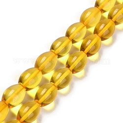 Perles d'ambre naturel brins, ovale, 10x7mm, Trou: 0.5mm, Environ 41 pcs/chapelet, 16.14 pouce (41 cm)