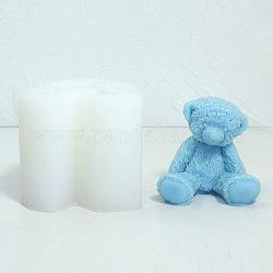 Orsetti stampi in silicone candela, per la realizzazione di candele profumate, bianco, 7.2x7x7cm