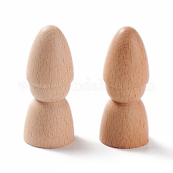 Unfinished Wood Puppets, for Kid Painting Craft, Dollhouse Accessories, Display Decoration, Bisque, 70x30mm
