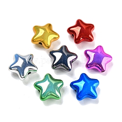 Opake Legierung Perlen, Stern, Mischfarbe, 20.5x22x10.5 mm, Bohrung: 3 mm