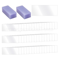 Etiquetas rectangulares de plástico transparente, soportes de etiquetas de estante para estante de biblioteca, compartimientos de almacenaje, Claro, 77x37x0.1mm