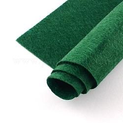 Tejido no tejido bordado fieltro de aguja para manualidades diy, cuadrado, verde oscuro, 298~300x298~300x1mm, aproximamente 50 unidades / bolsa