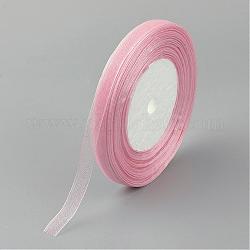 Cinta de organza pura, material de diy para cinta, rosa perla, 1/2 pulgada (12 mm), 500yards (457.2m)