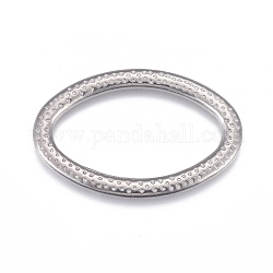 304 Stainless Steel Linking Rings, Oval, Stainless Steel Color, 36x23x2mm, Inner Diameter: 16x28.5mm
