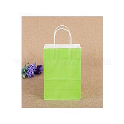 Sacchetto di carta kraft con manico, prato verde, 21x11x27cm