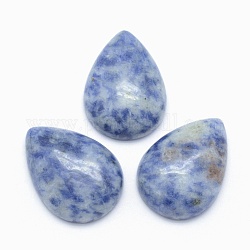 Cabochons de jaspe tache bleue naturelle, larme, 25x18x7mm