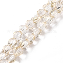 Chapelets de perles en verre transparente  , lanterne, jaune verge d'or clair, 10.5x9.5x10.5mm, Trou: 1mm, Environ 38 pcs/chapelet, 15.24 pouce (38.7 cm)