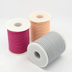 Solid Synthetic Rubber Cord, Wrapped Around White Plastic Spool, Mixed Color, 2~5mm, about 10~52m/roll