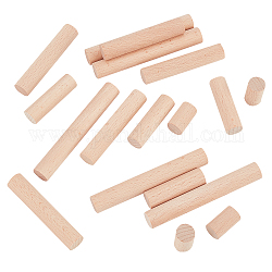 NBEADS 20 Pcs Wooden Craft Blocks Cylinders, 2.5/4.9/7.4/10cm Unfinished Wooden Round Sticks Wood Craft Sticks Dowel Rods for DIY Crafts Painting Home and Garden Decoration