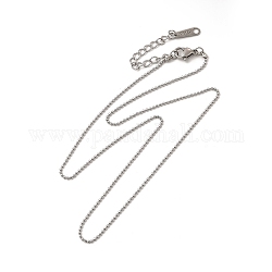 304 collar de cadena de bolas de acero inoxidable para mujer., color acero inoxidable, 16.10 pulgada (40.9 cm)