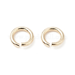 Brass Jump Rings, Open Jump Rings, Long-Lasting Plated, Cadmium Free & Lead Free, Round Ring, Real 14K Gold Plated, 3x0.5mm, 24 Gauge, Inner Diameter: 2mm