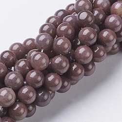 Нити бусин из драгоценных камней, природных фиолетовых авантюрин, круглые, диаметром около 8 мм , Отверстие: около 1 мм, 15~16 дюйм