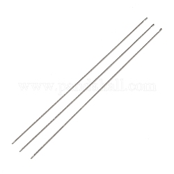 Perlennadeln aus Stahl mit Haken für Perlenspinner, gebogene Nadeln für Perlenschmuck, Edelstahl Farbe, 17.7x0.09 cm