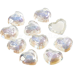 Benecreat abs perline di plastica imitazione perla, mezzo forato, cuore, bianco, 12.5x15x7.2mm, Foro: 1.5 mm, 10pcs/scatola
