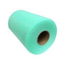 Deco Mesh Ribbons, Tulle Fabric, Tulle Roll Spool Fabric For Skirt Making, Light Blue, 6 inch(15cm), about 100yards/roll(91.44m/roll)