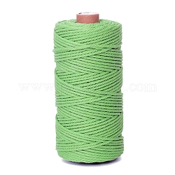 100m丸綿編み紐  DIY 手作りタッセル刺繍クラフト用  薄緑  3mm  約109.36ヤード（100m）/ロール