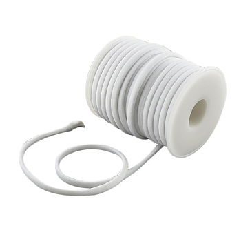 Cable de nylon suave, piso, blanco, 5x3mm, alrededor de 21.87 yarda (20 m) / rollo