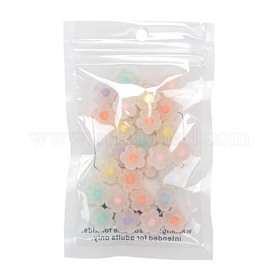 30 Stück flockige Acrylperlen&nbsp;MACR-FS0001-07-1