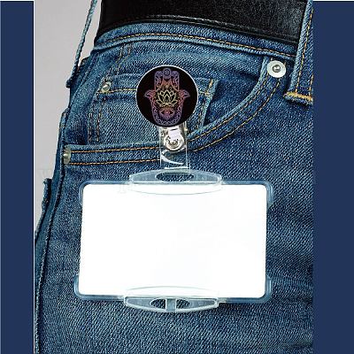 Creatcabin porta badge retrattile porta badge bobine di carte d'identità  scorrere cordino clip appeso carta