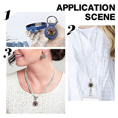 Wholesale SUNNYCLUE 1 Box 36Pcs Snap Jewelry Charms Bulk Glass