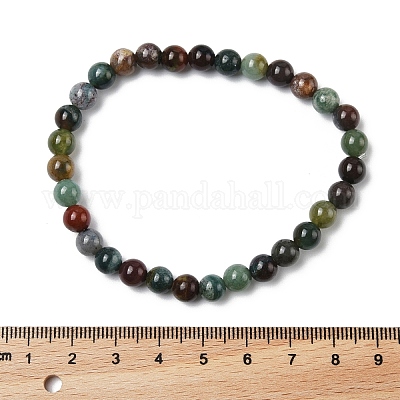 Natürliche Indische Achat Perlen Stretch-Armbänder&nbsp;BJEW-K212-A-010-1